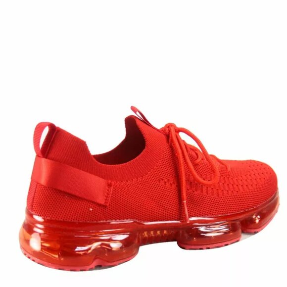 COPY - Women's Fashion Lace Up Bubble Sole Stretch Elastic Mesh Sneaker Shoes - Picture 12 of 16